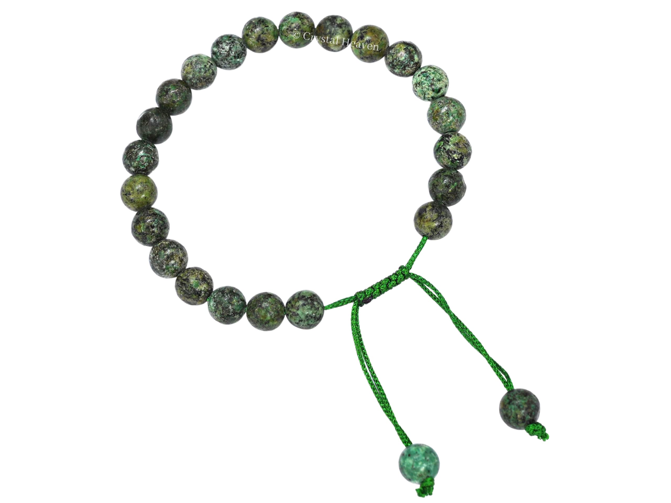 Crystal Heaven Crystal Heaven Certified Natural Healing Crystal Bracelet for Women Men - AAA Grade Original Healing Gemstone Adjustable Bracelet for Yoga Reiki Meditation Feng Shui (African Turquoise) 1