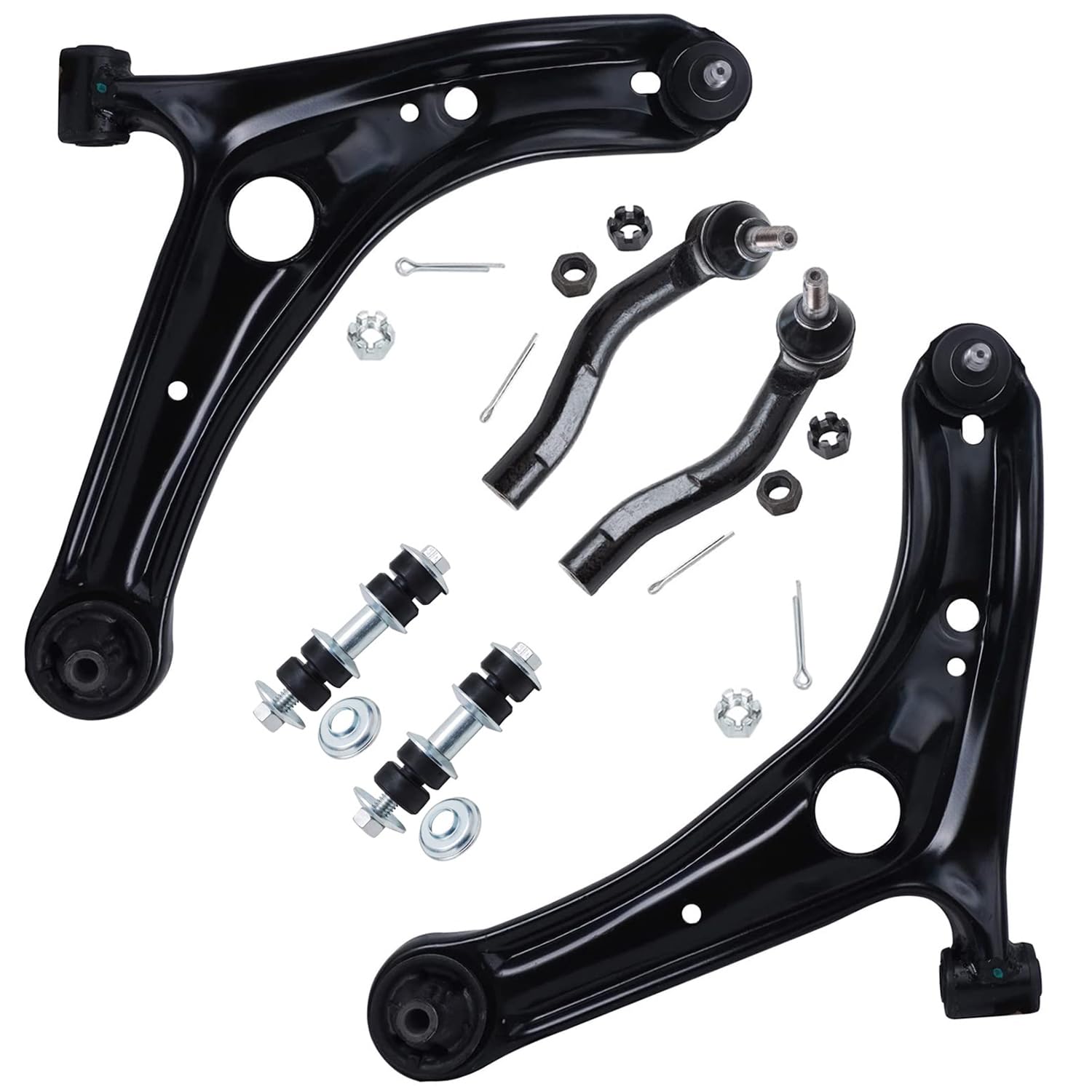 Detroit Axle - 6pc Front End Control Arms Kit for Toyota 00-05 Echo, 2
