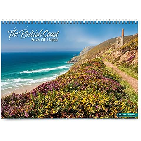 British Coast 2023 Calendar - Kalender 2023 Wandkalender mit Küsten Motiven von Großbritannien in Englisch. Hergestellt Cover