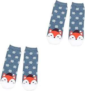 Amosfun Meias De Algodão 2 Pçs Meias Femininas Meias Masculinas De Natal Meias Femininas Meias Chinelo Meias Masculinas Meias Femininas Meias Coloridas Meias Felpudas Meias De Inverno