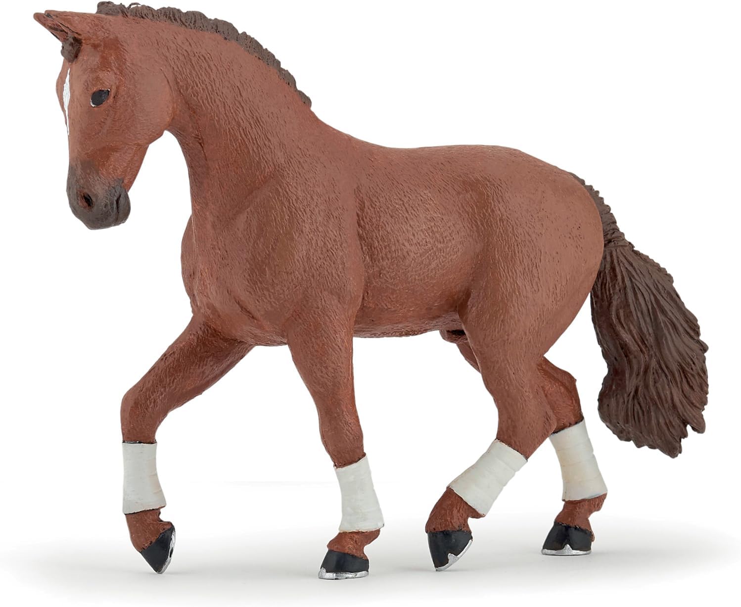 Papo - Realistic Chestnut Hanoverian Figure - Ages 3+ - Horses Collection - Creative Play Equestrian World - Gift Idea Toy for Girls and Boys
