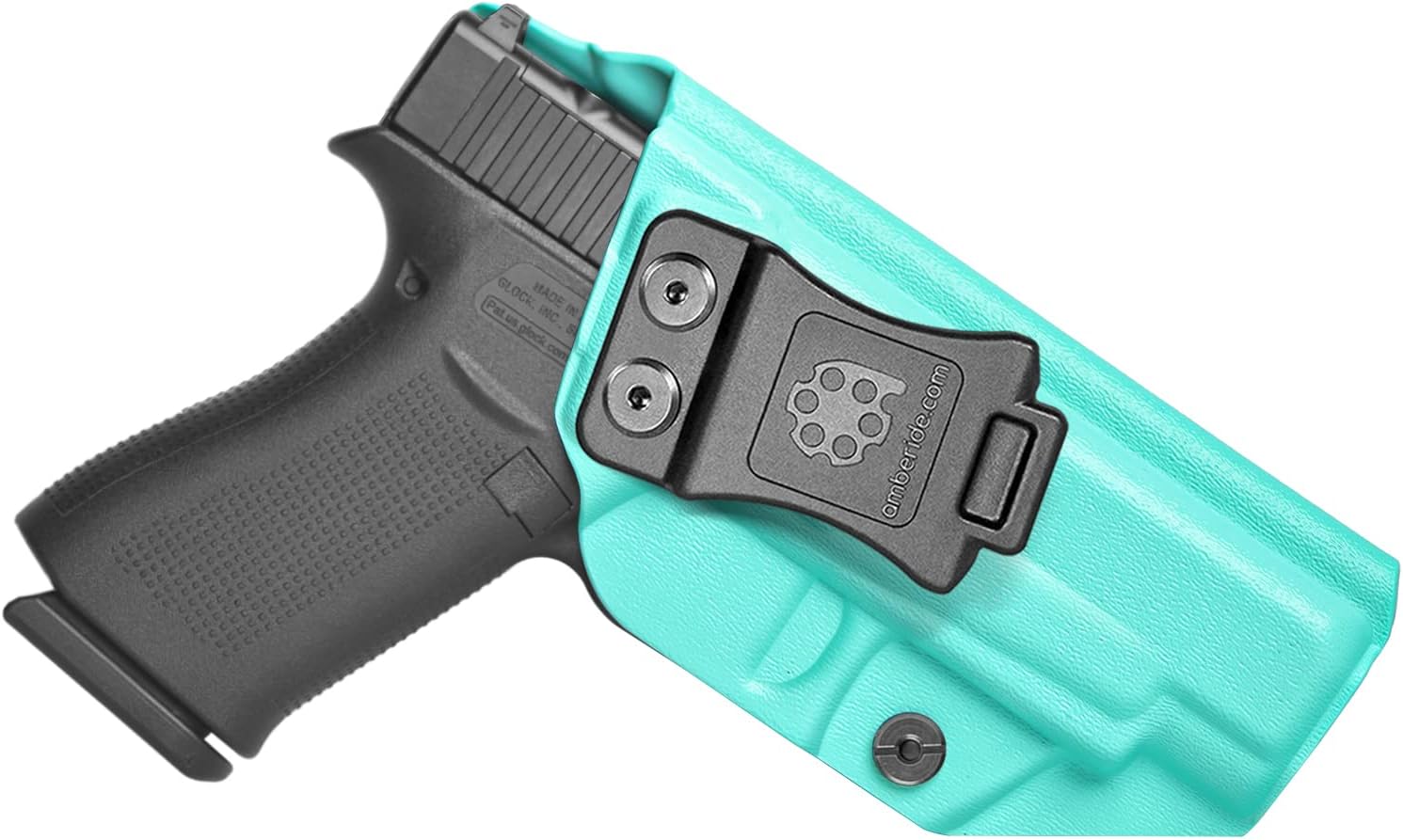 Amberide IWB Kydex Holster for Glock 48/48 MOS, Concealed Carry, MOS and Non-MOS Options Available, Adjustable Cant, Posi-Click Retention, Made in USA