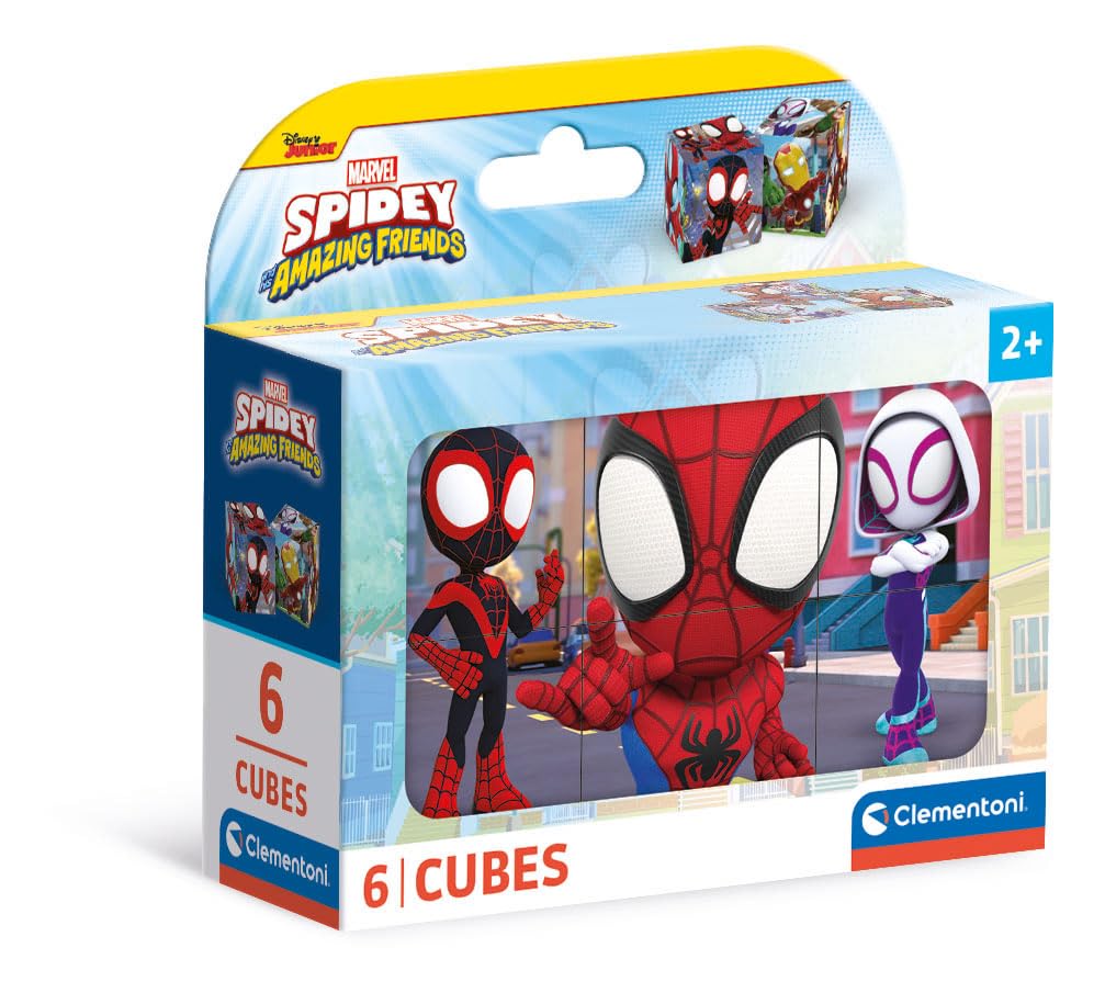 Clementoni 40661 Marvel Spidey And His Amazing Friends Jigsaw 6 Pieces-Cube Children 2-4 Years, Cartoon, Gift for Boy/Girls, Puzzle for Kids, Made in Italy, Multicolor