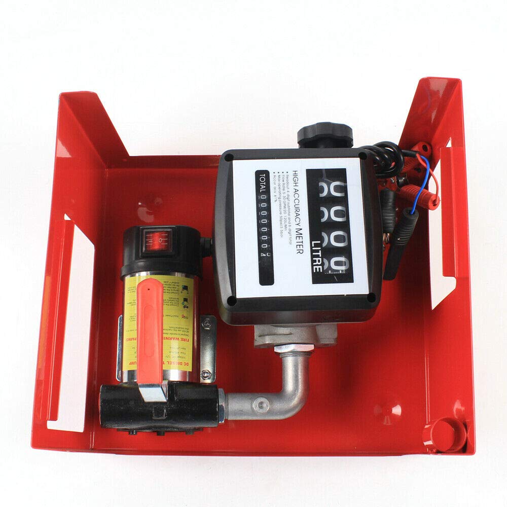 Pompa diesel, pompa elettrica per olio combustibile, 12 V, pompa autoadescante, con tubo in PVC, 50 l/min, per olio combustibile e diesel