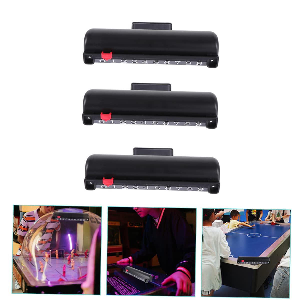 Totority 3Pcs Air Hockey Table Score Keeper Multi Functional Hockey Scoring Units for Ice Hockey Table Accessories for Game Nights and Family Fun