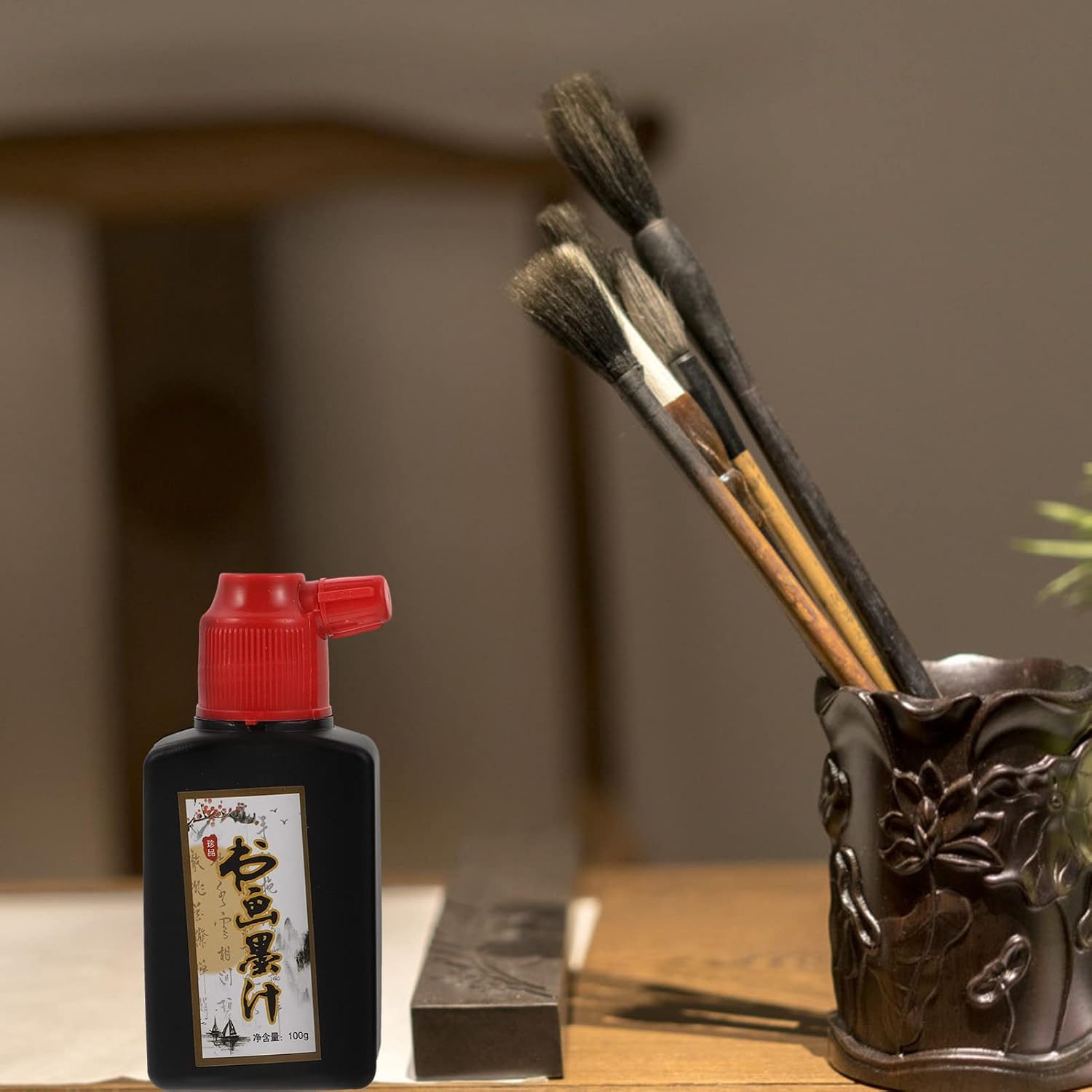 Uonlytech 6pcs Chinese Calligraphy Ink for Each for Home Office Supplies for Greeting Cards and Invitations Easy Absorption Non-Peeling Color