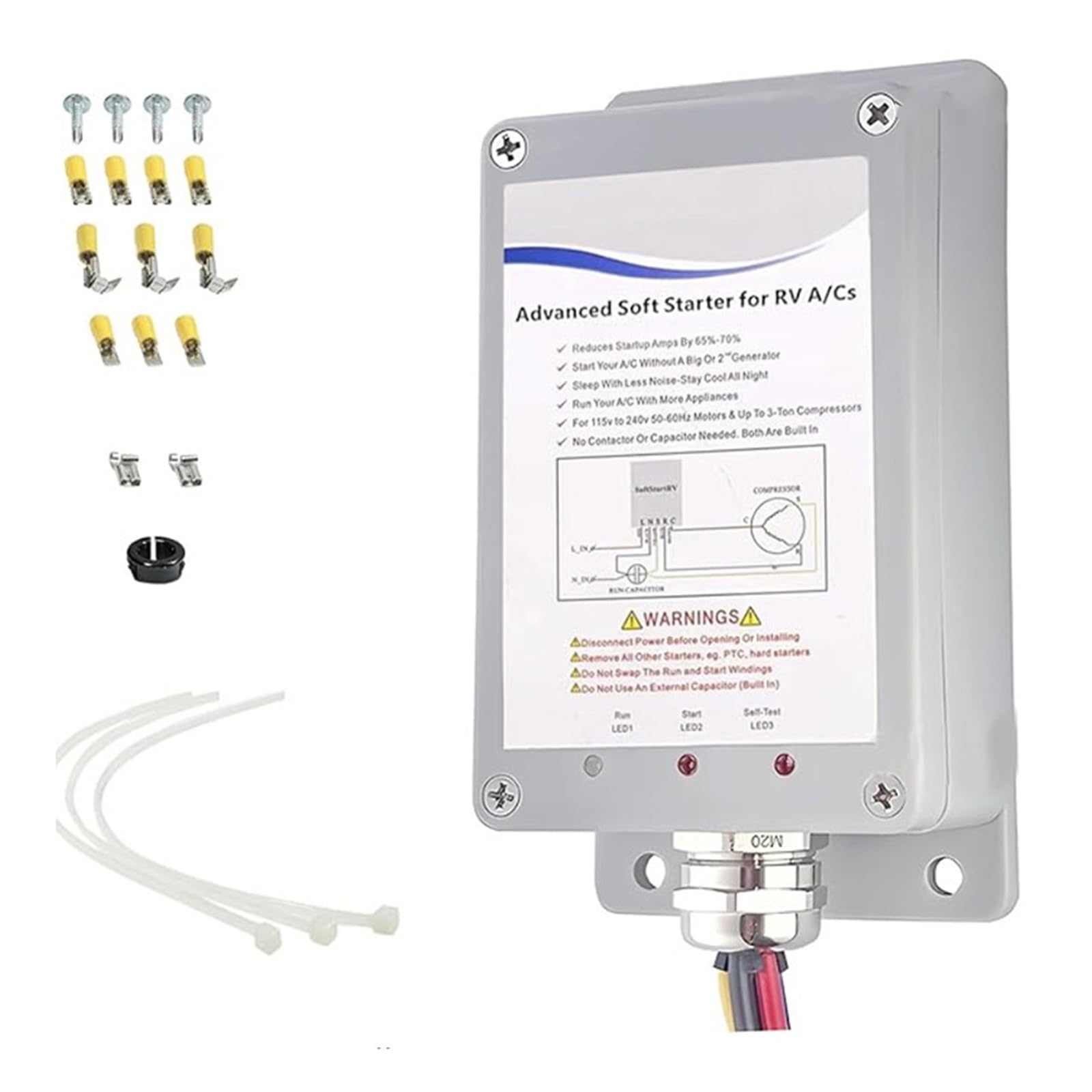 AC Soft Starter Soft Starter für Anhänger Camper Klimaanlage ermöglicht einfaches Starten von Geräten mit Strom