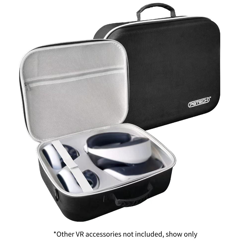 BeisDirect VR-Tragetaschen für die Reise Kompatibel mit PS VR2 All-in-One VR und Zubehör, Harter Eva Reisekoffer Aufbewahrungstasche tragbare Reisetasche für VR Headset und Griff, 40.5x33x16cm