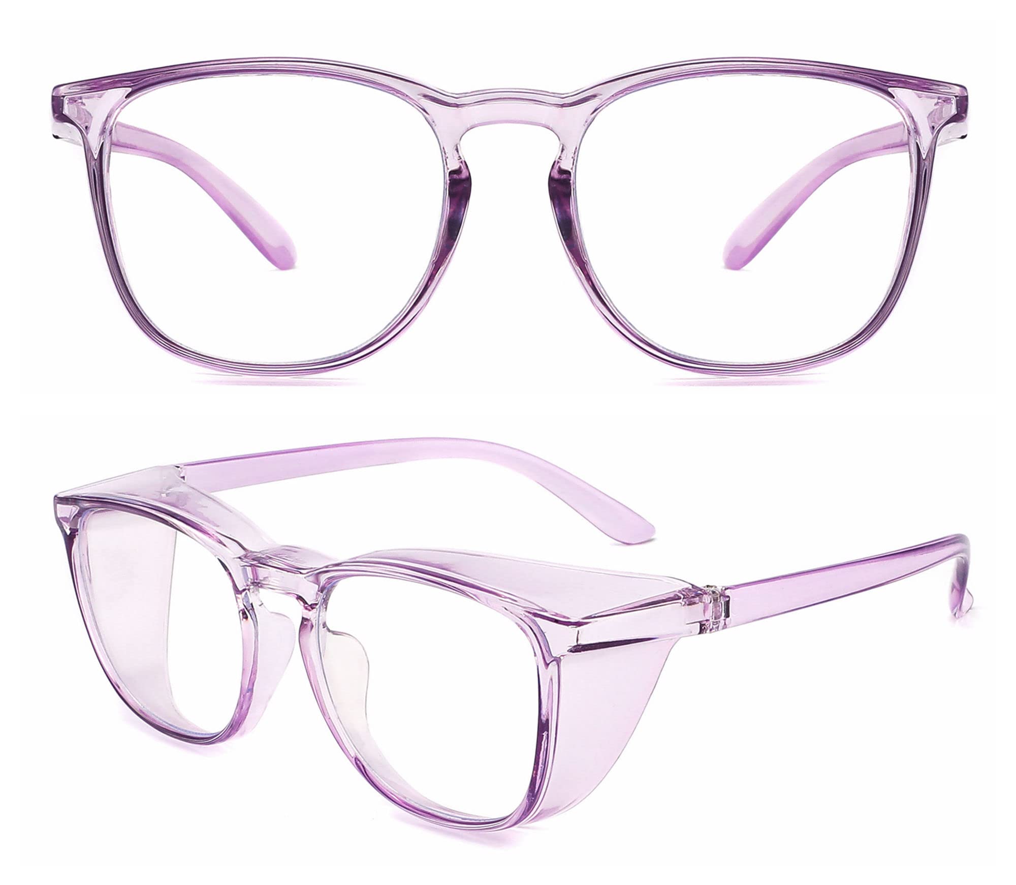 Alsenor Safety Glasses Anti Fog Goggles Protective Eyewear Blue Light Blocking Anti Dust UV Protection Glasses For Men Women (Lilac)