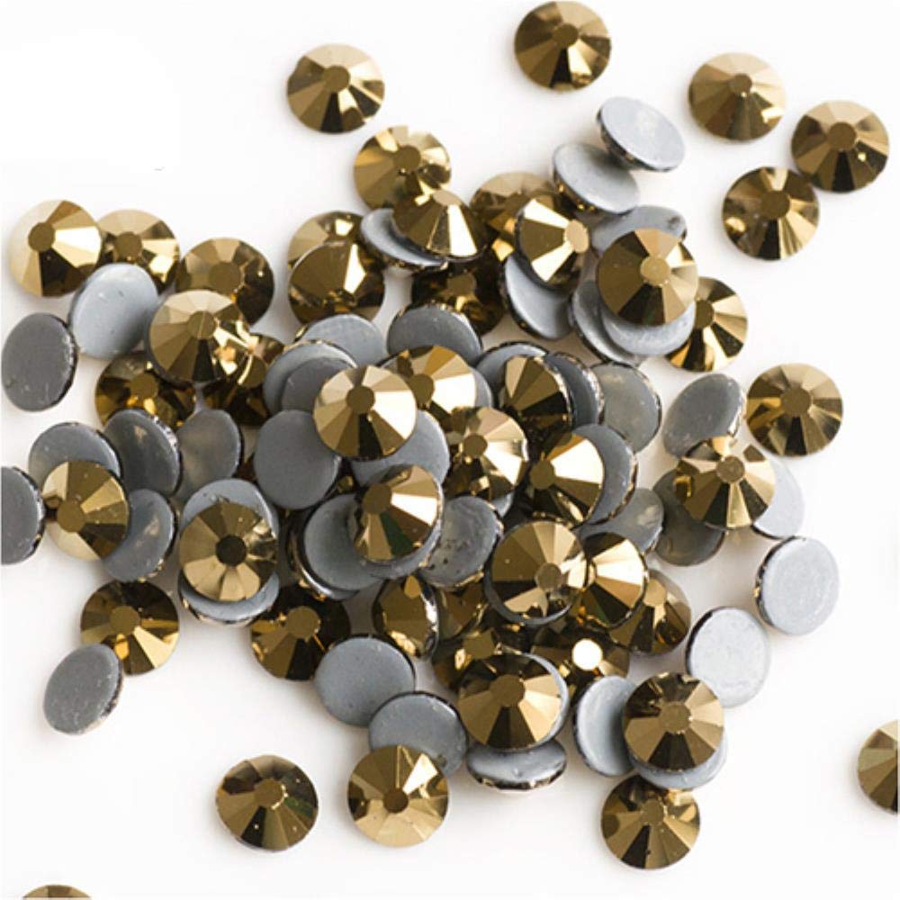 2058 hotfix Strass Stones and Crystals Iron On DIY Crystals Flatback Crafts Sewing On Clothes,Aurum,SS16 1440Pcs