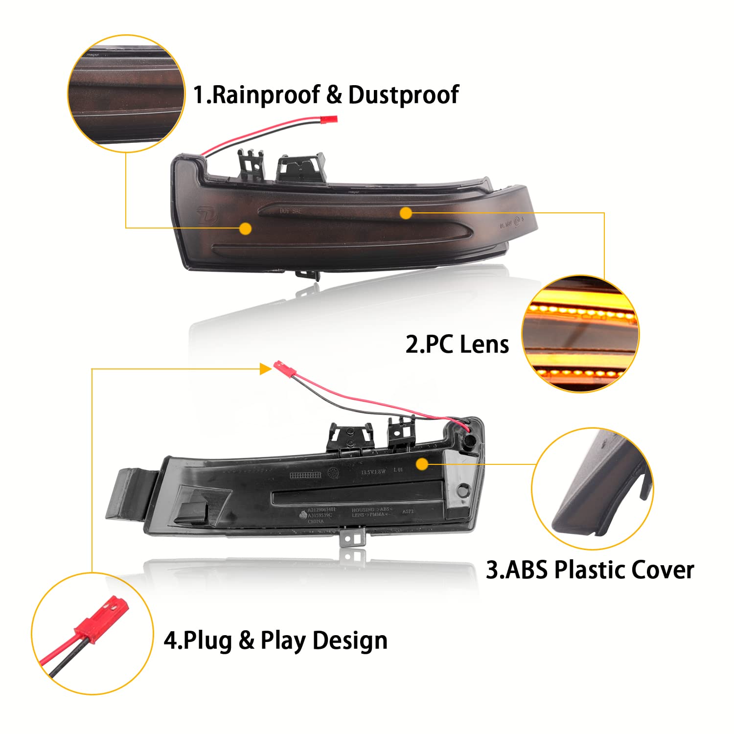 Buitenspiegelkap Voor Benz W176 W246 W204 W212 W221 C117 X204 X156 Spiegel Cover Caps Afdekking Achteruitkijkspiegel