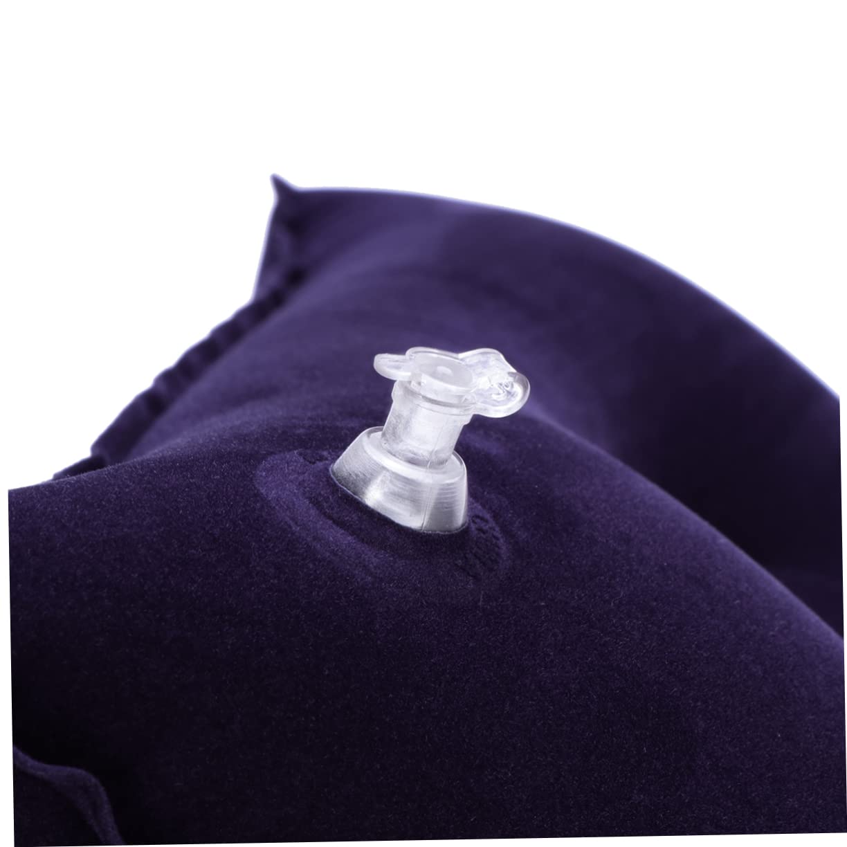 BCOATH 2pcs Inflatable Neck Pillow Super-Thick Flocking Fabric for Camping Hiking and Travel Portable Travel Pillow for Comfortable Support