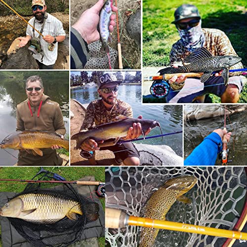 Riverruns S-Glass ファイバーグラスフライフィッシングロッド 4本 6フィート6インチ LW3 7フィート7インチ LW4 8フィート1インチ LW5 超軽量 クラシック ミディアム ファストアクション フライロッド (ダークレッド、8フィート4インチ LW8) 5枚目