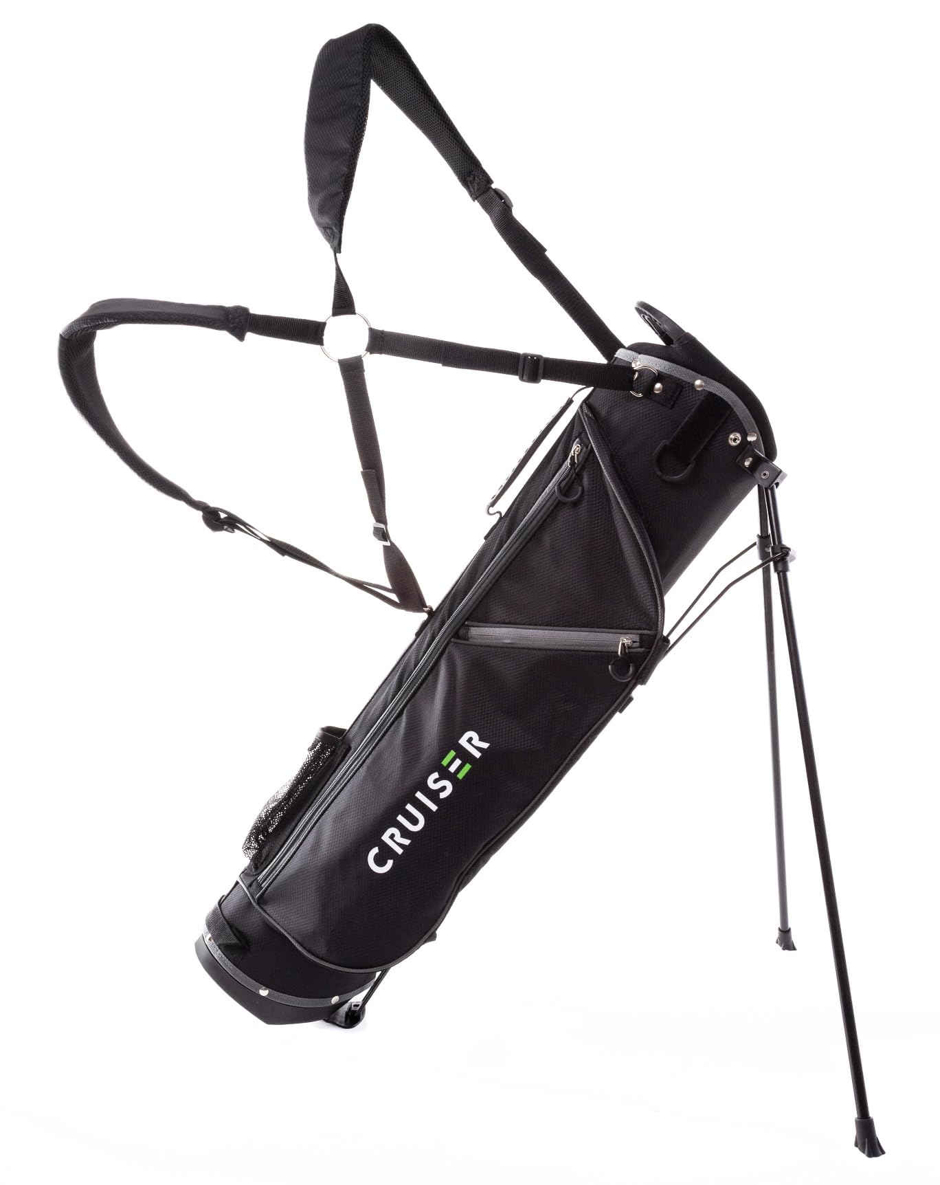 CR-Lite Stand Bag | Lightweight, Slim Standbag with Padded Double Shoulder Straps | 4-Way Divider | 4 Pockets, Grab Handle, Rain Hood - Fits up to 10 Clubs