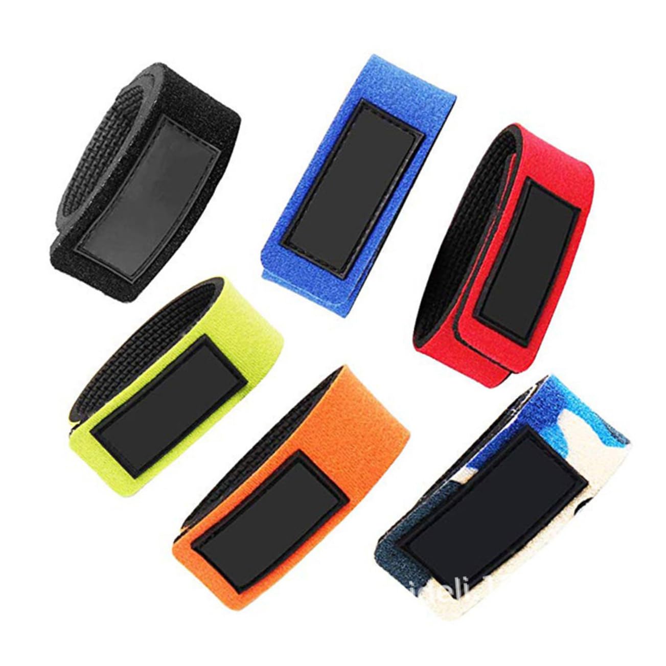 KOMBIUDA 8 Pcs Fishing Rod Tie Straps Elastic Bandages Rod Belts Ties Sleeves Fishing Pole Covers Anti-Slip Wrapping Bands