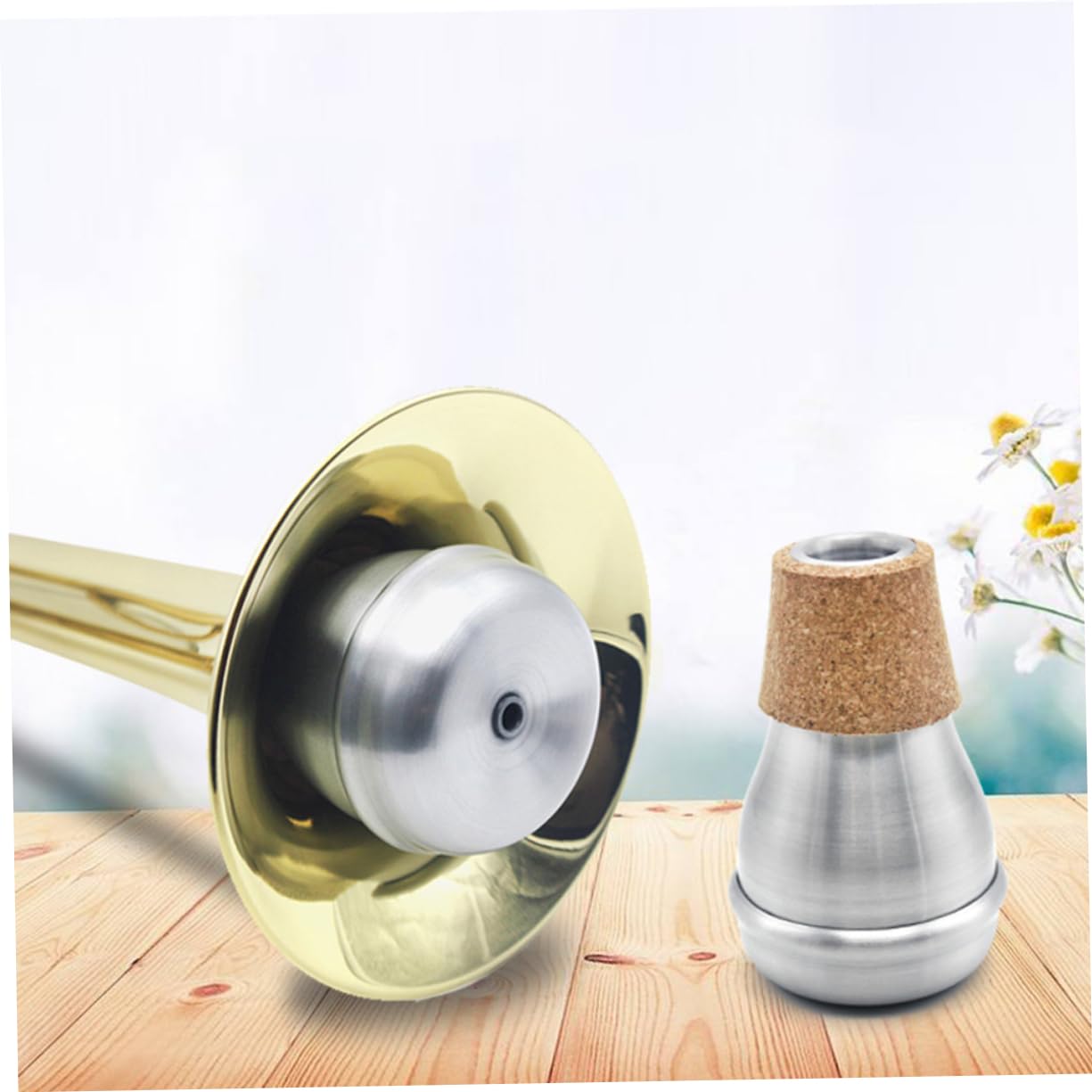 Sordina per Tromba Mini Portatile in Alluminio 1 Pezzo | Accessorio per Musicisti, per Musica e Jazz, Dispositivo Muto Intonazione