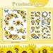 4 Sheets Sunflower Rub on Transfers 16 x 12 Inches Rose Eucalyptus Sunflower Rub on Transfers Stickers for Wood Furniture Fabric Journal Envelope Scrapbooking (Sunflower Style)