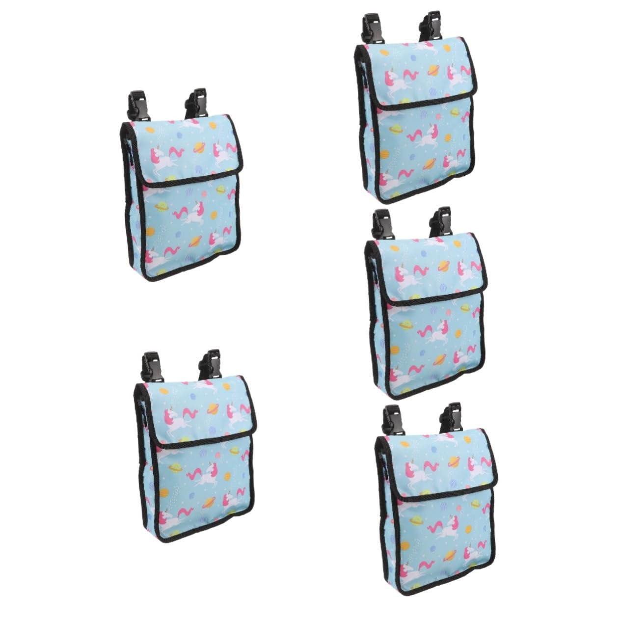 Abaodam 5 Pezzi Borsa per bicicletta manubrio borsa per portapacchi posteriore sacchi all'aperto sospeso borsa portaoggetti per telaio bici borsa appesa per bici telone