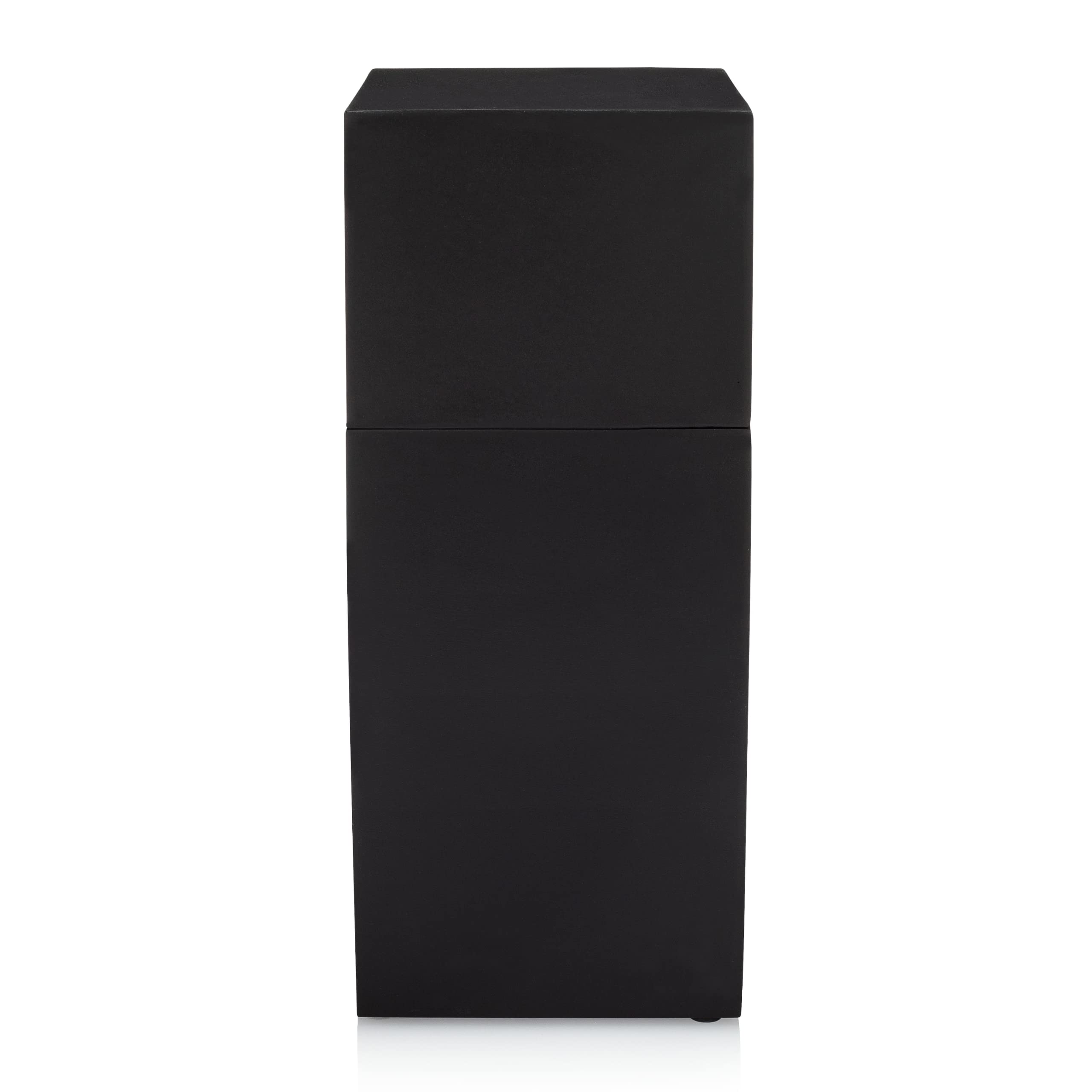 Essentra Home Zahnbürstenhalter mit Deckel, eleganter mattschwarzer Badezimmer-Zahnbürsten- und Zahnpasta-Organizer – Mattschwarze Kollektion