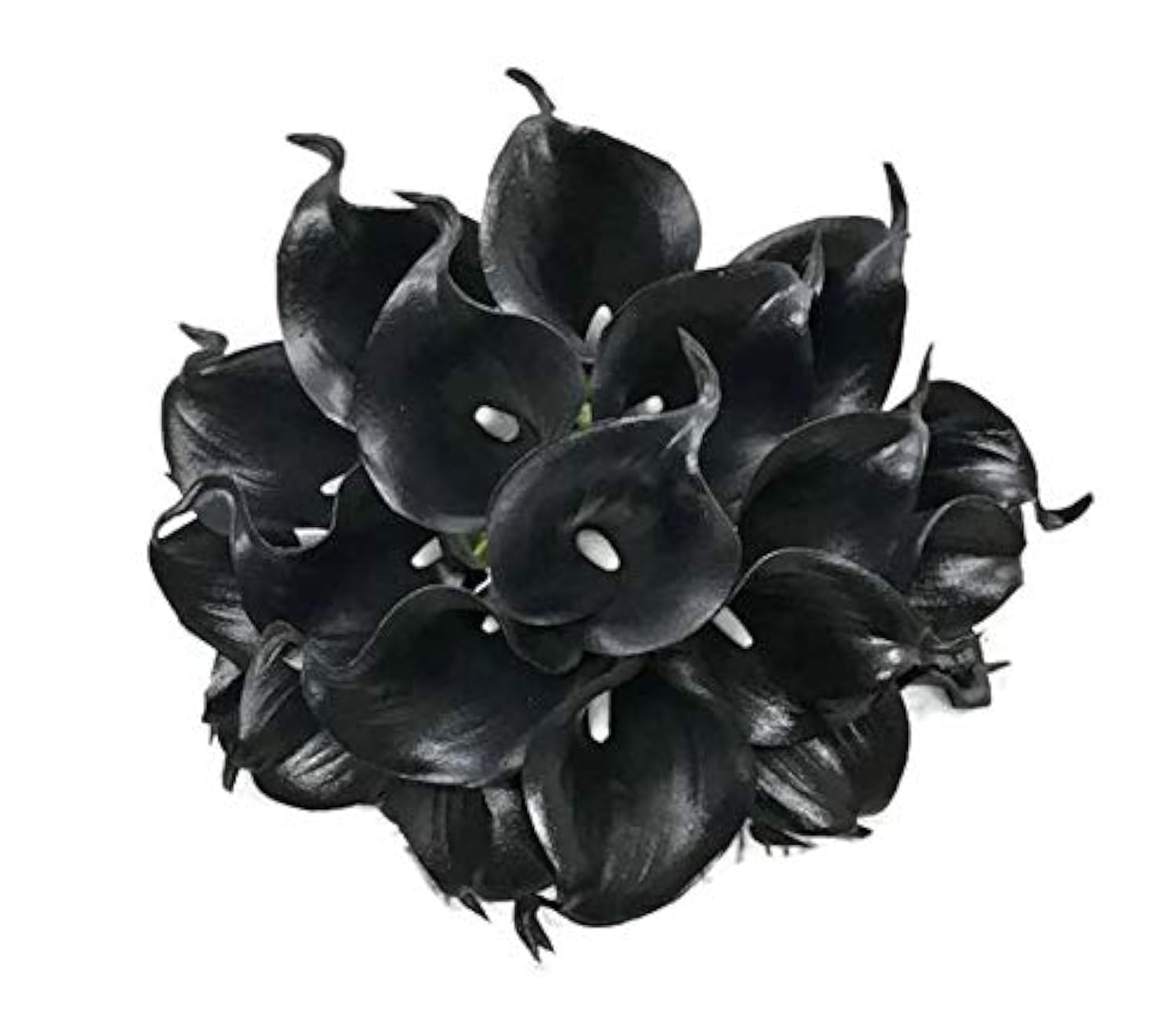 Floral Kingdom Artificial Calla Lily Flowers 10 Pack Black