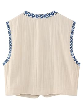早い者勝ち！Eaphi EMBROIDERY CORD VEST beige Eaphi EMBROIDERY CORD VEST beige