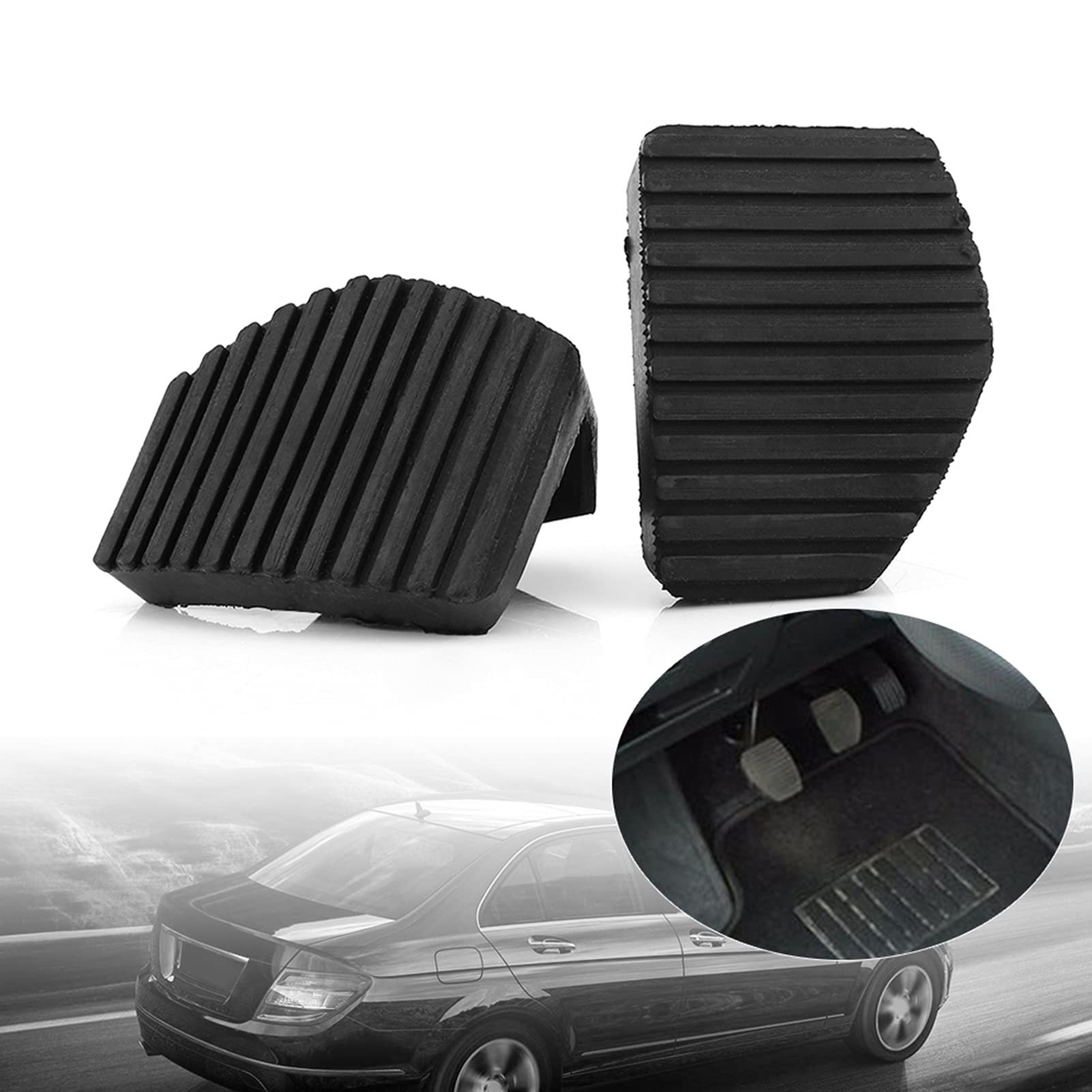 Set 2 Copri Pedali In Gomma Per Iveco Daily V-VIII 2011-2021 – Freno E Frizione, Antiscivolo