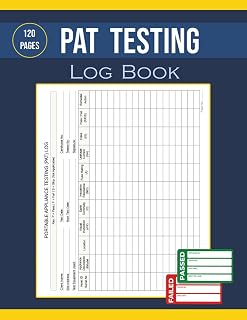 PAT Testing Log Book: A4 - Record & Track Portable Appliance Tests - Electrical Safety Log for Businesses, Landlords & Electricians - 120 Pages