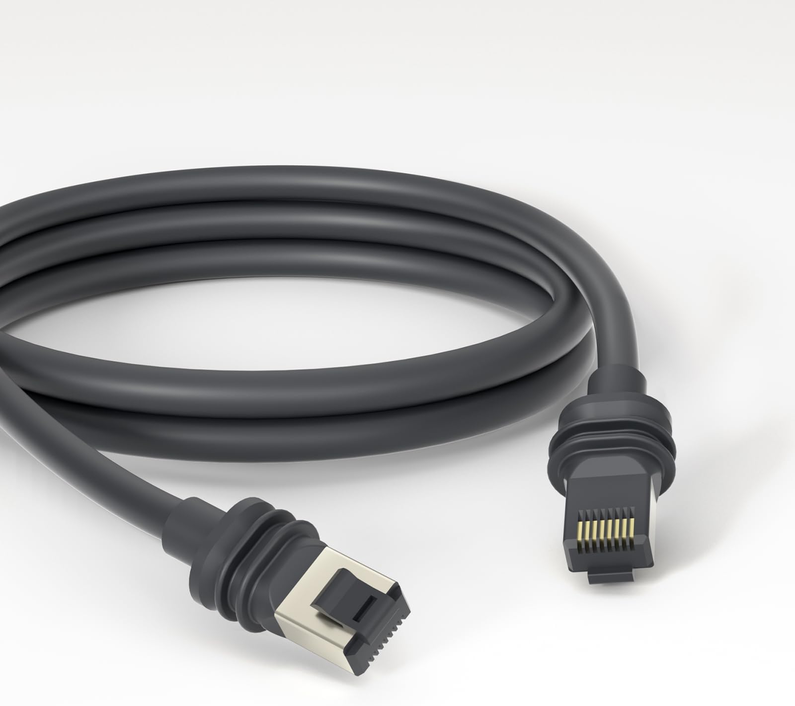 YBSGOReplacement Cable for Starlink Extension Kit, 6.6FT/2M Starlink Cable for Starlink Actuated Gen 3, Rectangular Satellite V3 Waterproof Extension Cables with End Caps Gray