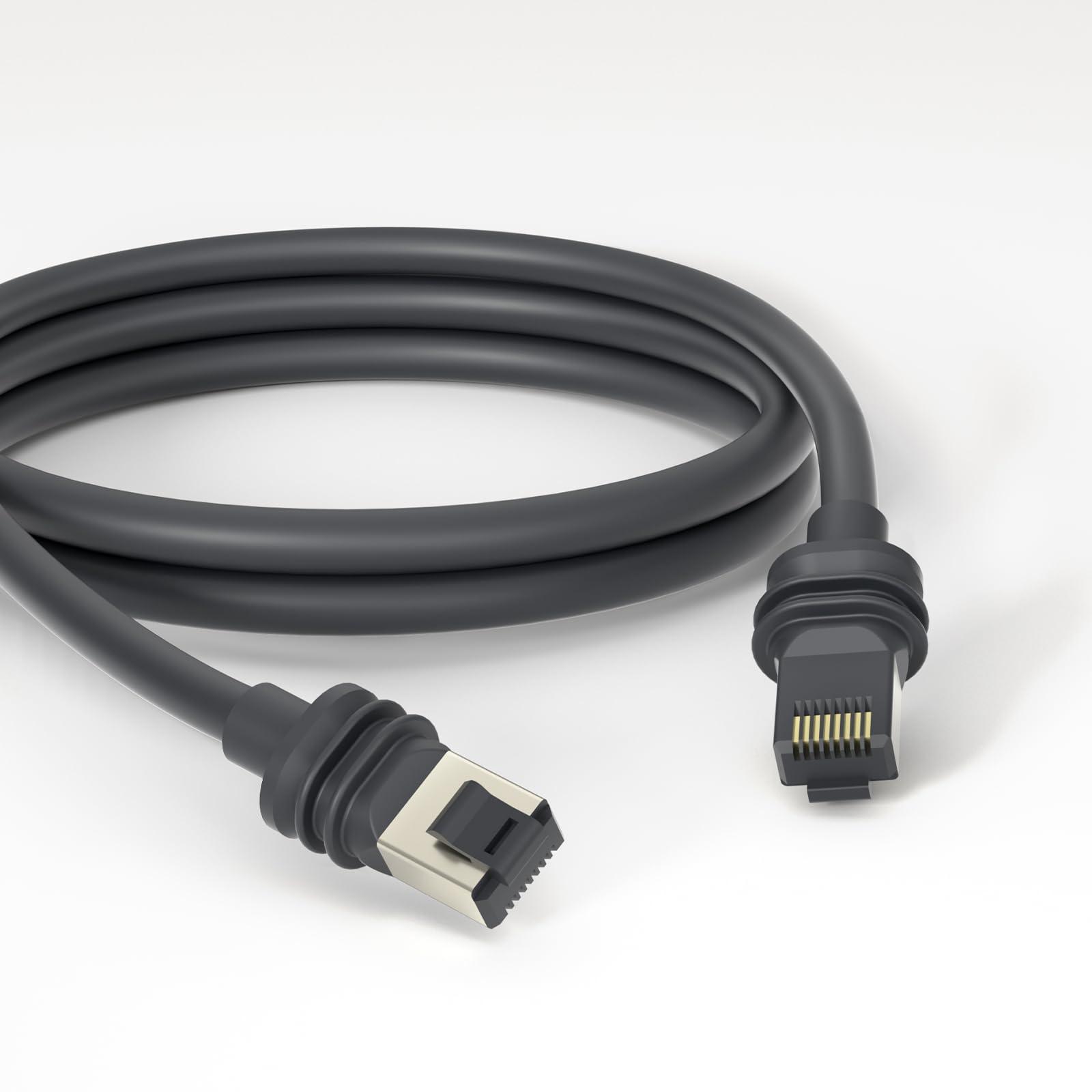 YBSGOReplacement Cable for Starlink Extension Kit, 6.6FT/2M Starlink Cable for Starlink Actuated Gen 3, Rectangular Satellite V3 Waterproof Extension Cables with End Caps Gray