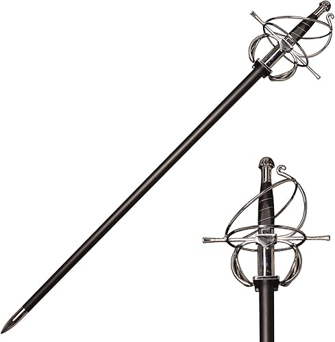 Espada de esgrima estilo italiano, estilo italiano, renacentista, de 45.7 pulgadas, para cosplay, colección
