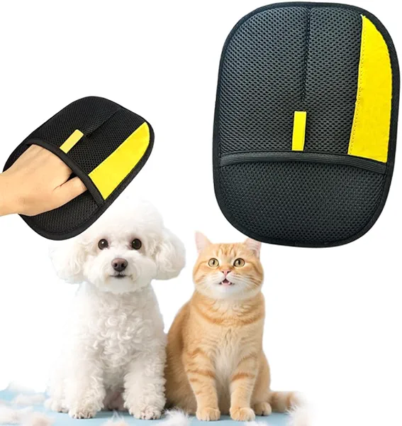 Pet Hair Remover Gloves for Cats & Dogs: 2025 New Upgrade Electrostatic Grooming Gloves Washable Reusable Cats&Dogs Hair Removal Gloves for Clean Couch Carpet Furniture Clothes Car Seat (1)