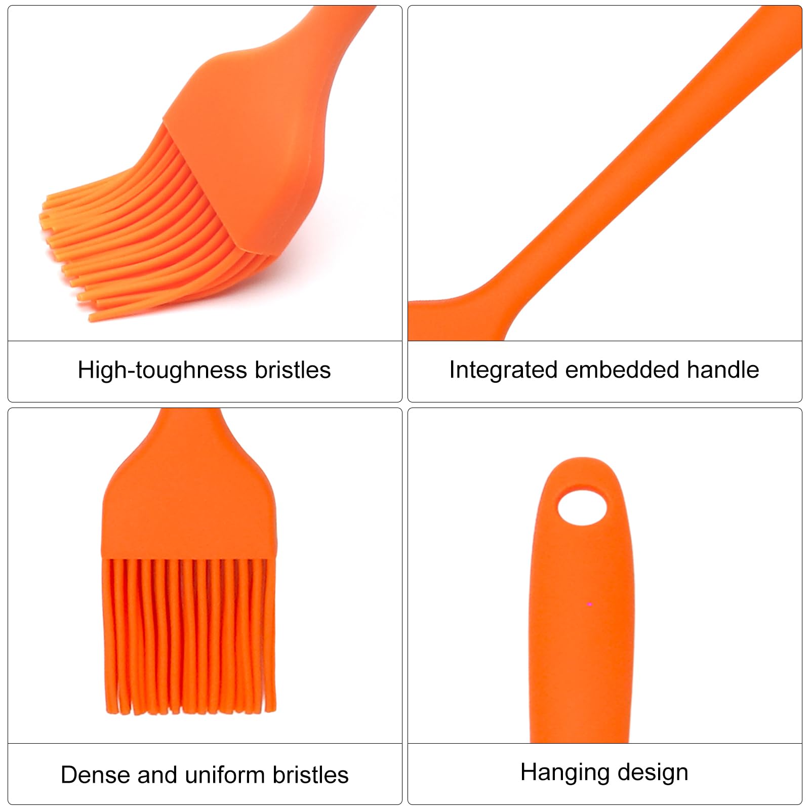 Set 3 Pennelli da Cucina in Silicone – Pennello silicone alimentare, resistente al calore, lavabile in lavastoviglie, senza BPA – Ideale per barbecue, pasticceria, forno e griglia