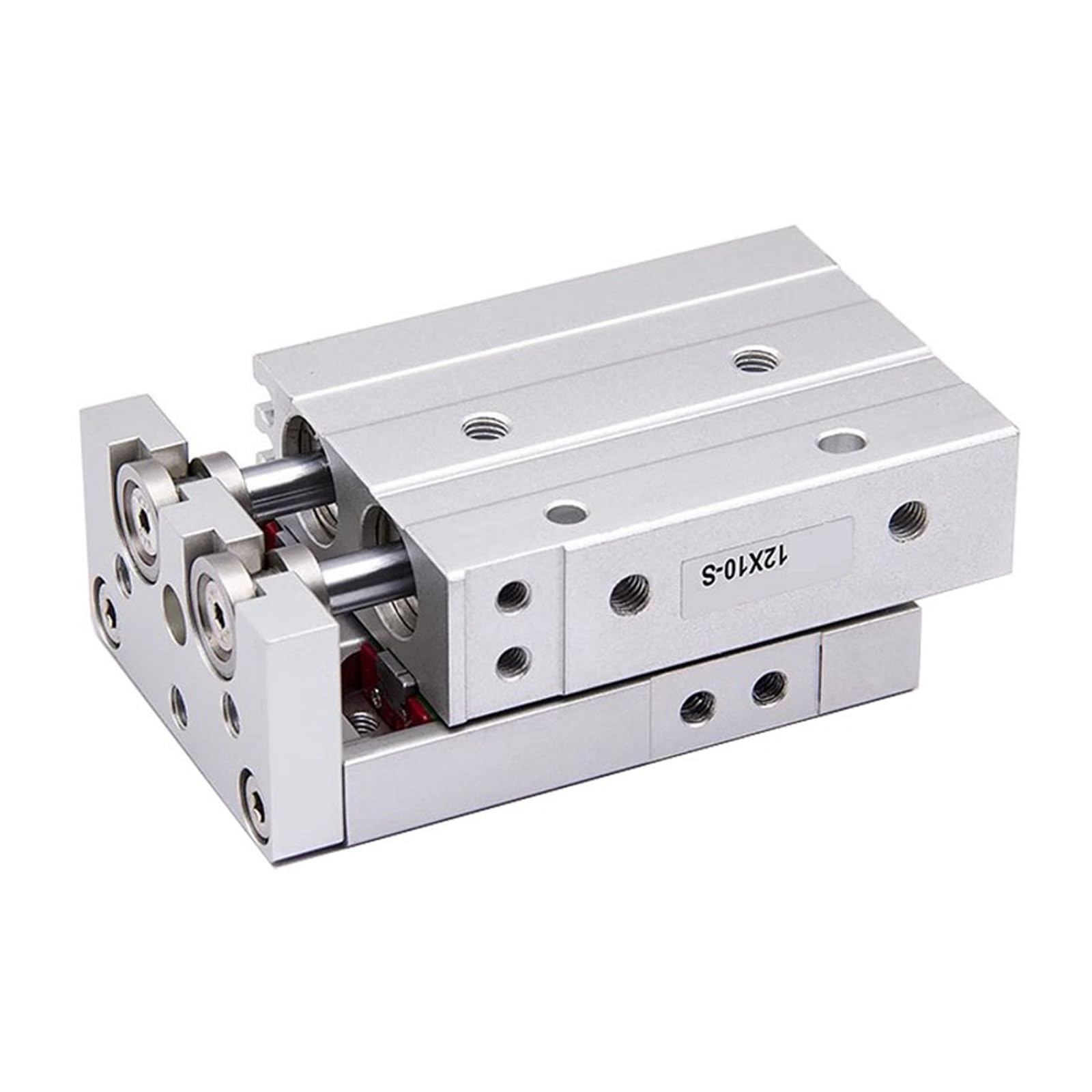 Pneumatische Linearführung Präzisions-Schiebetisch-Zylinder Bohrung 6-25 mm Hub 10/20/30/40/50/75/100S Luftzylinder Mit schneller Reaktion und flexibler Steuerung(25mm,Stroke 30-Smm)