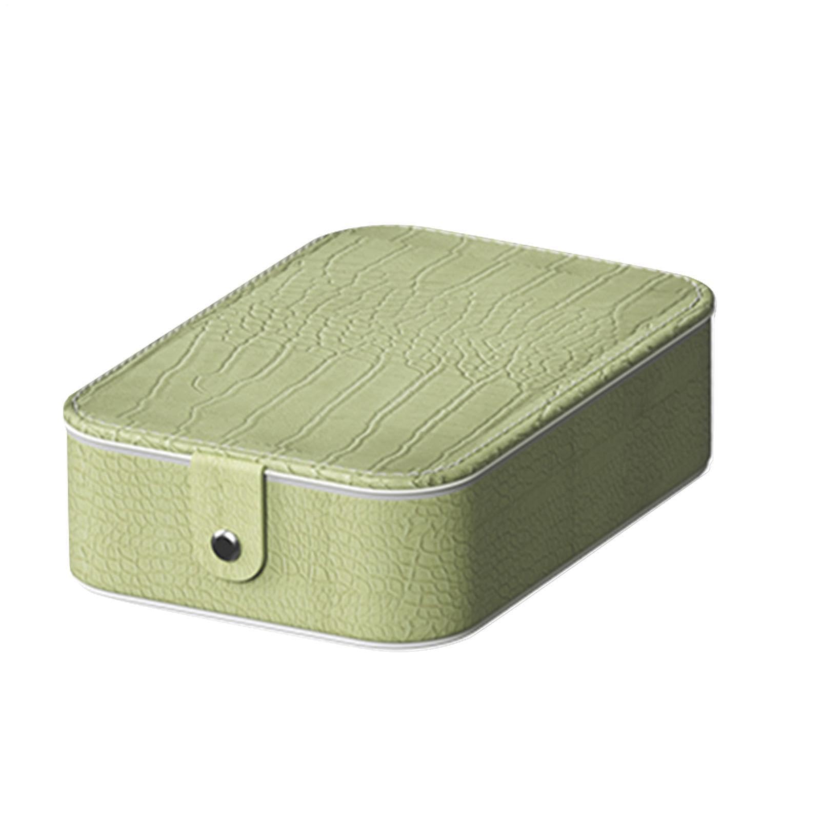 Trousse de maquillage avec miroir et lumière organisateur cosmétiques vert pour voyage