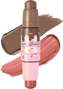 UCANBE 2-in-1 Blush & Bronzer Stick, Cream Face Makeup 03 Peach Juice