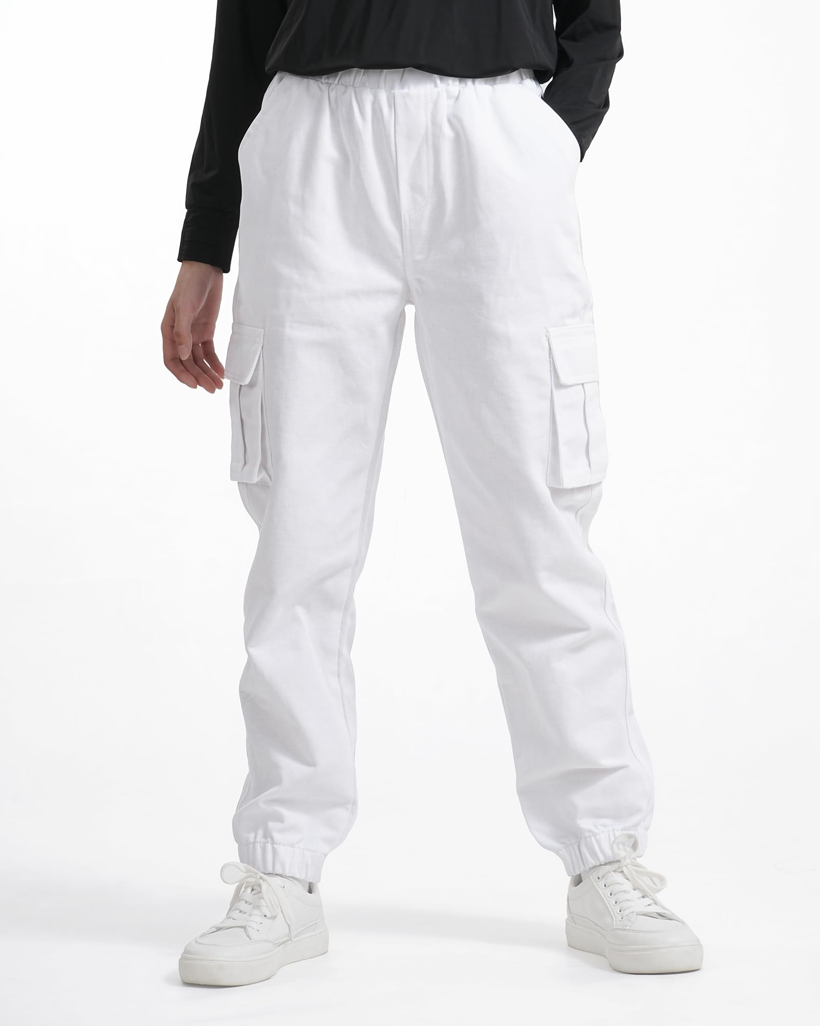 KEREDA Pantalon Cargo pour garçon - Pantalon de Jogging - Pantalon Cargo - 134-176