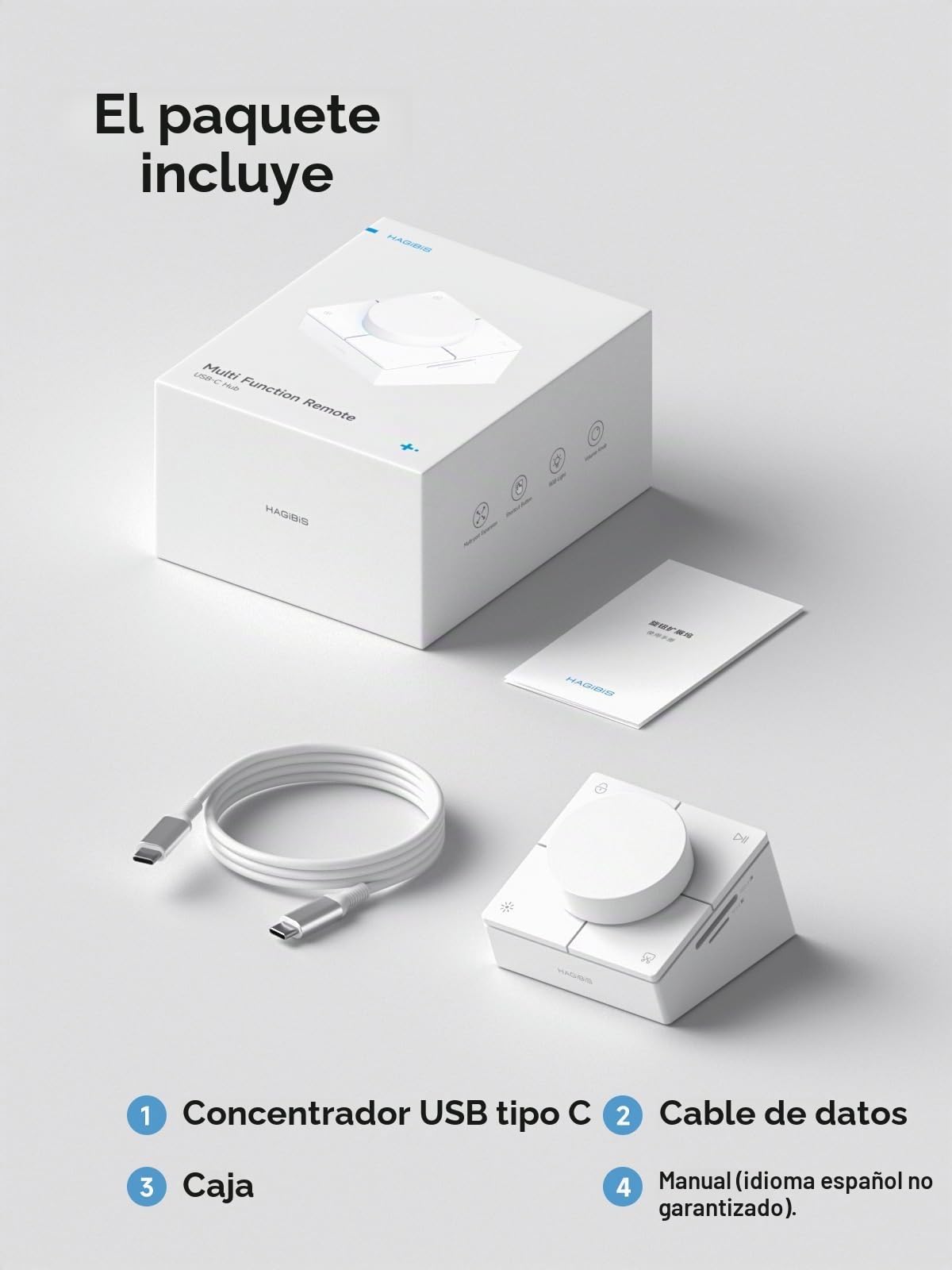 Hagibis Interruptor USB C Hub con Botones de Acceso Directo, Estación de Acoplamiento RGB Tipo-C con USB-C de 5Gbps, 2 USB3.0, Jack de 3.5mm, SD/Micro SD3.0, USB2.0 para MacBook iPad Pro Portátil
