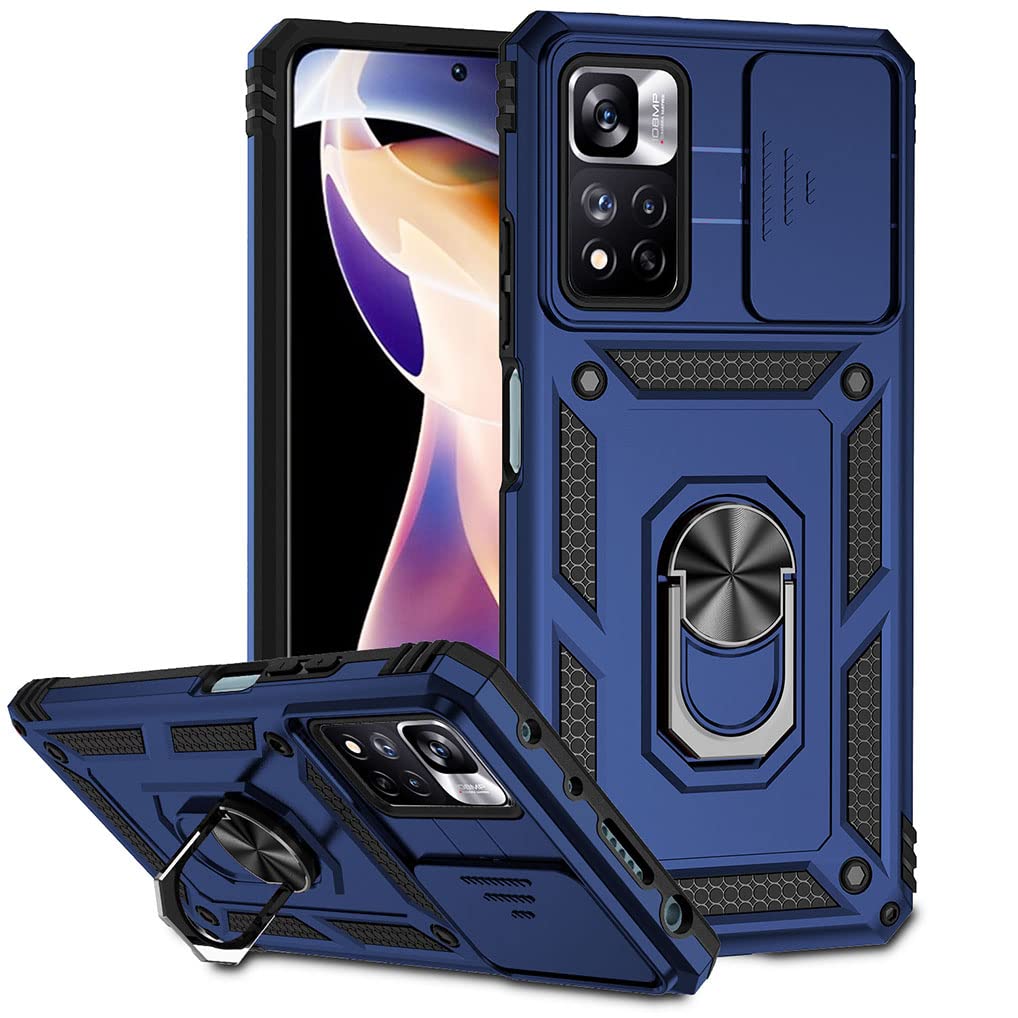 SEAHAI Cover Per Xiaomi Redmi Note 11S 5G E Poco M4 Pro 5G – Morbida TPU Sfumata – Nero/Oro - 2