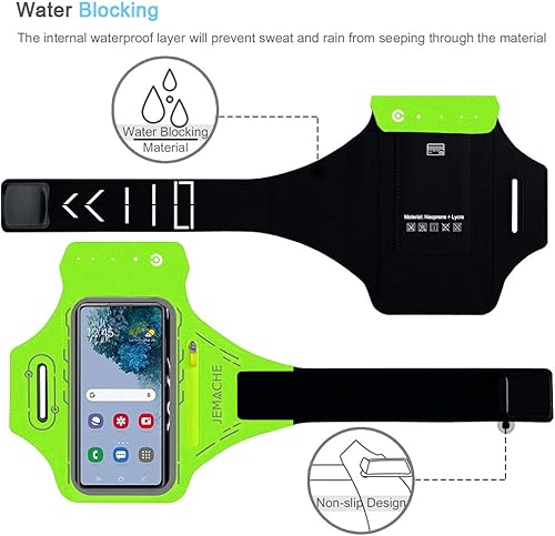 Miniatura 6 de JEMACHE Brazalete de running para Samsung Galaxy S23 Ultra, S22 Ultra, S21 Ultra, S23 Plus, S22 Plus, S21 Plus, entrenamiento de gimnasio con