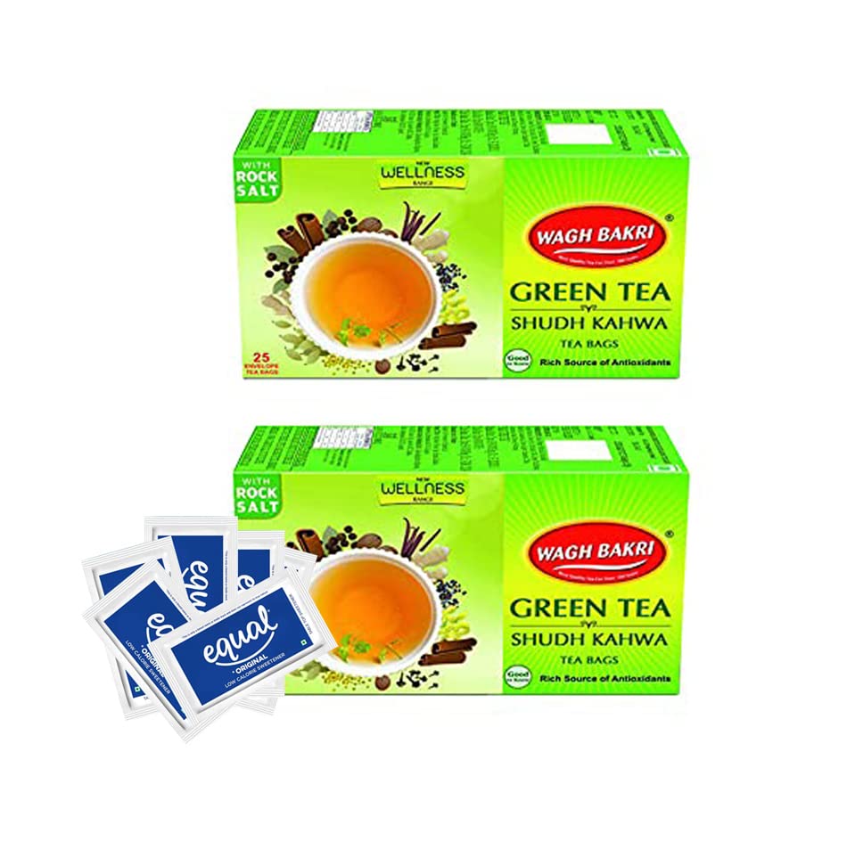 See full amazon price history chart for Wagh Bakri Shudh Kahwa 25 Tea Bags ( Pack of 2 ) + 10 Equal Sugar Free Sachet ( Free ) Wagh Bakri Shudh Kahwa 25 Tea Bags ( Pack of 2 ) + 10 Equal Sugar Free Sachet ( Free ) (B09HMPHWSG) Amazon Price History, Amazon Price Tracker