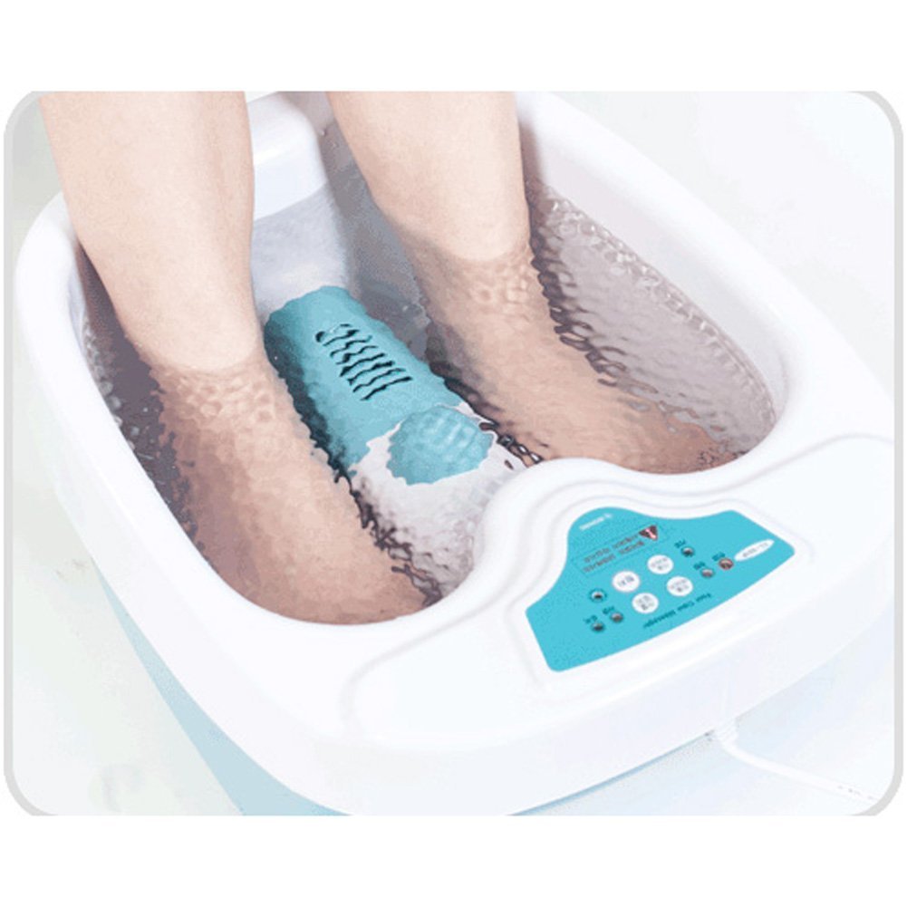 Gf-502s Bubble Bath Foot Spa Massager with Bubble Acupressure Ac220v (Blue&White,Yellow&White,Purple&White Random Color)