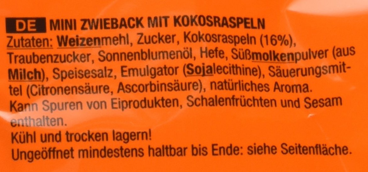 Brandt Mini Kokos-Zwieback, 12er Pack (12 x 125 g Packung)
