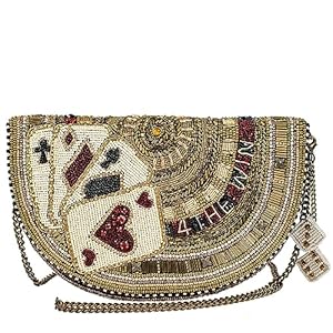 Mary Frances 4 The Win Crossbody Clutch Casino Handbag, Gold