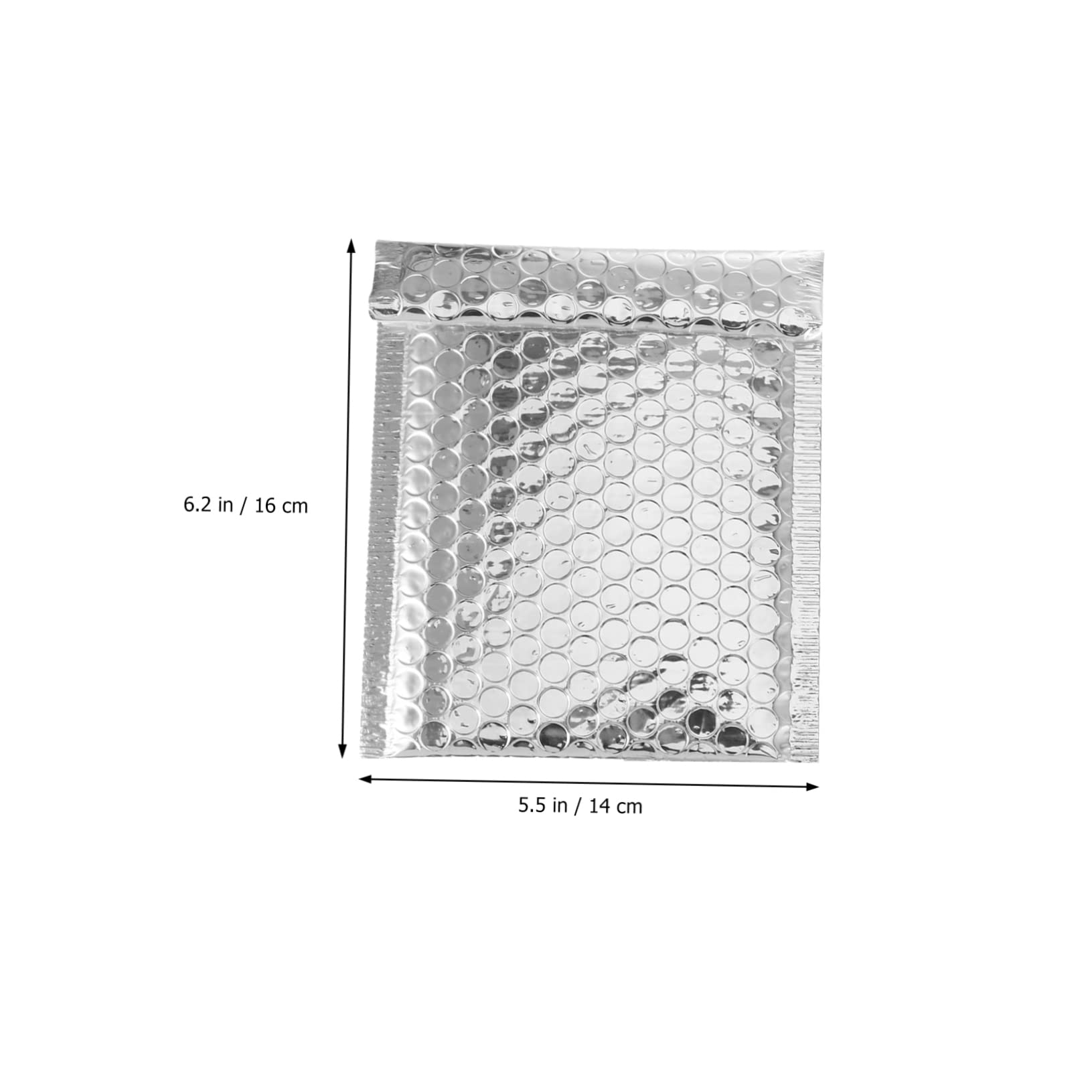 POPETPOP 100 Buste Imbottite per Spedizioni Argento Bolle D'aria, Autoadesive, Materiale Sintetico Resistente per Imballaggio e Negozi