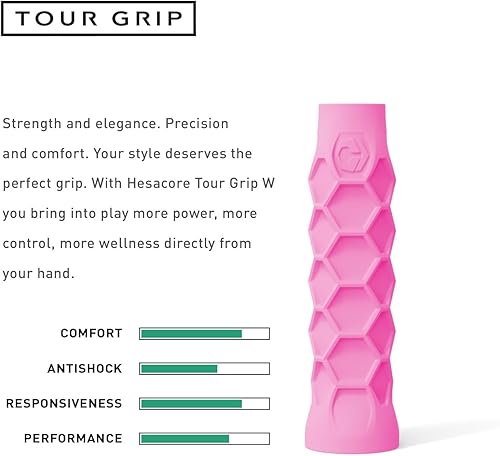 Miniatura 8 de Agarre de paleta de pickleball - 5.25 pulgadas - Soporta codo de tenis, mejora la fuerza de agarre, reduce la vibración con soporte para los dedos y