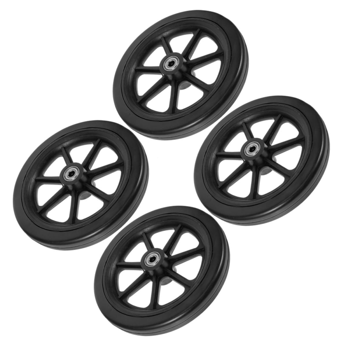 VILLCASE 2 Pares Ruedas Delanteras para Andador y Silla de Ruedas Antideslizantes de Material Resistente Reemplazo para Carritos de Compras Unidades