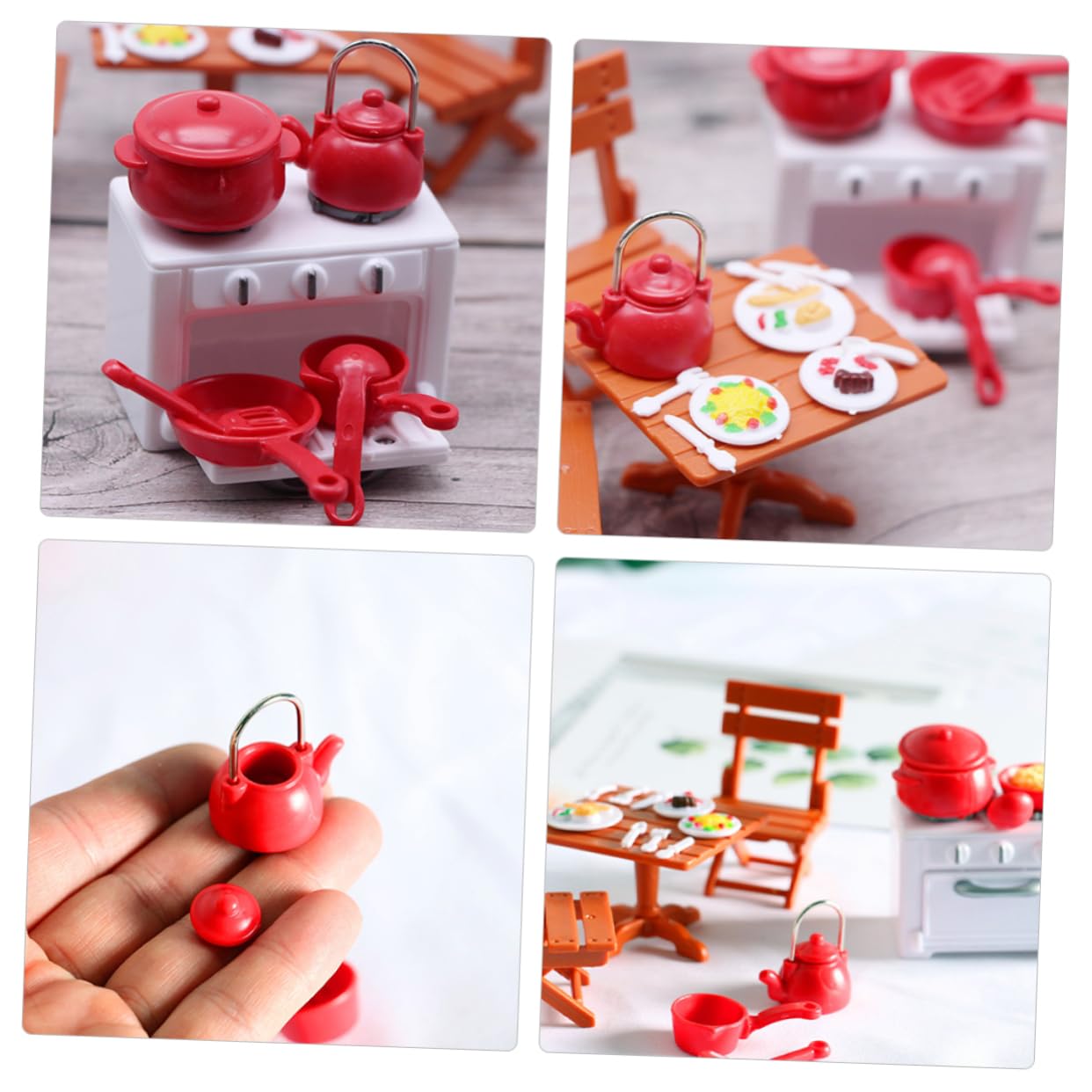 VINGVO Kit De Meubles De Cuisine Pour Maison De Poupée Ensemble De