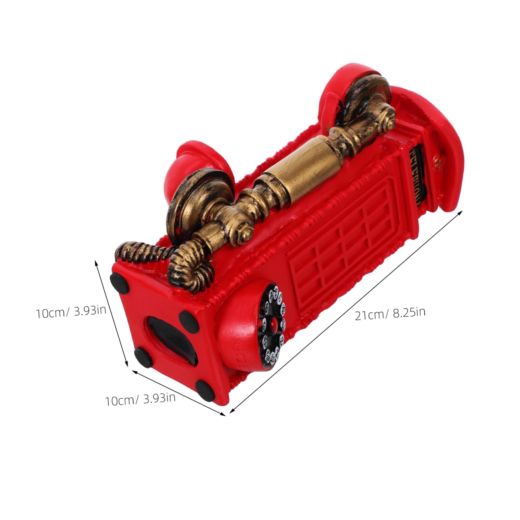 FUNOMOCYA Rotary Dial Phone Model for Home Decor Antique Ornament for Classic Display Offices Hotels and Galleries