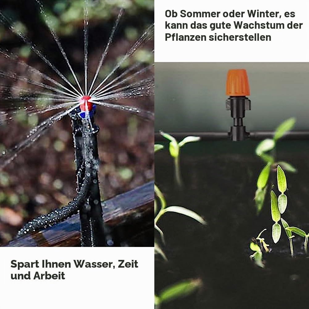 Bewässerungsschlauch 50m Gardena Micro Drip Schlauch 4/7mm, PVC Gardena Drip System Bewassersystem Schlauch Bewässerungsrohre Tropfschlauch Unterirdisch Tropfbewässerung für Landwirtschaft Poröser