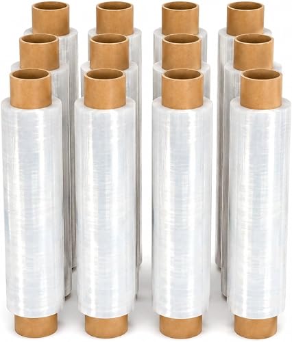 12-Pack Clear Stretch Wrap Roll, Plastic Wrap - 40cm x 200m AY265-001